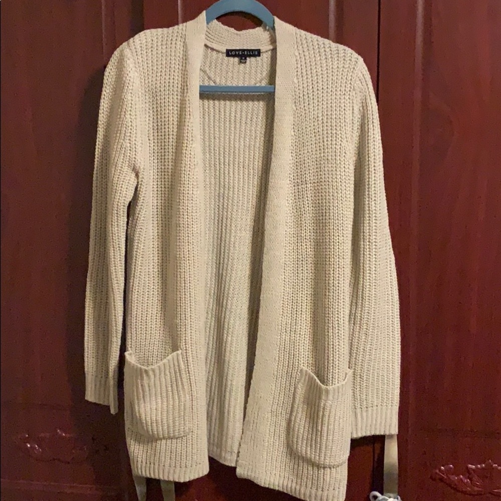 Cream colored cardigan